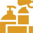 Nettoyage avec produits désinfectants anticovid et professionnel
